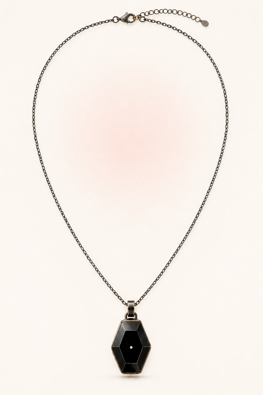 Geometric facet LingShu necklace